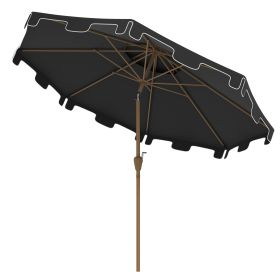 8.8' Patio Umbrella with Push Button Tilt and Crank, Dark Gray