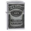 Zippo Windproof Lighter Jack Daniel's Label-Pewter Emblem High Polish Chrome
