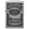 Zippo Windproof Lighter Jack Daniel's Label-Pewter Emblem High Polish Chrome