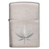 Zippo Brushed Chrome Marijuana Leaf Lighter