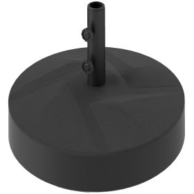Patio Umbrella Base Holder, Heavy Duty Outdoor Umbrella Stand Base, Filled Up to 66lbs with Stand or 55lbs with Water for Garden, Poolside, Blac