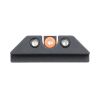 Night Fision Tritium Night Sights for Glock 17/19/34/43/48 - Orange Front Ring/U-Notch Black Rear Ri