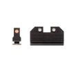 Night Fision Optics-Ready Stealth Series for Glock 17/19/34 Orange Front Ring/Black Rear Rings