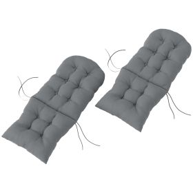 Adirondack Chair Cushions Set of 2, Tufted High Back Patio Non-Slip Cushions for Adirondack Chairs, Gray