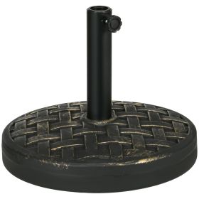 Concrete Umbrella Base, 40 lbs. Heavy Duty Umbrella Stand with Metal Umbrella Holder for Outdoor, Lawn, Deck, Bronze