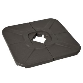 4-Piece 175lb Cantilever Patio Umbrella Base Weights for Offset Hanging Umbrella, HDPE Water or Sand Filled Umbrella Weights for Cross Base Stan