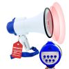 5 Core Megaphone Bullhorn Speaker 30W Bull Horn Battery Power Mini Cheer Megafono 800 Feet Range Loudspeaker w Siren Recording Ergonomic Handle for Co