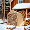 7x8 ft Outdoor Portable Gazebo Storage Shelter Shed with 2 Roll up Zipper Doors & Vents Carport for Motorcycle Waterproof and UV Resistant Anti-Snow P