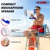 5 Core Megaphone Bullhorn Speaker 30W Bull Horn Battery Power Mini Cheer Megafono 800 Feet Range Loudspeaker w Siren Recording Ergonomic Handle for Co