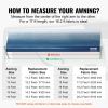 VEVOR RV Awning Fabric Replacement, 16'2" Fabric Length for 17' Awning, Heavy Duty 3-Ply 16oz PVC Camper Awning Fabric, Waterproof & UV Protection Out
