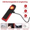 LED Work Light Pocket Light Mini Magnetic Flat EDC Flashlight with 4 Modes Hook IP44 Waterproof Dimmable for Repairing Emergencies