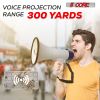 5 Core Megaphone 20W Bull Horn 300 Yard Range w Loud Siren Portable Volume Control Voice Amplifier Horn Cheer Noise Maker for Coaches Sporting Event P