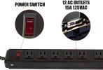 Bosonshop Surge Protector Power Strip with Outlets and USB Charging Ports 6-Foot Cord for Home, Office -Black (2, 6 outlets)