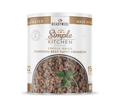 Simple Kitchen FD Seasoned Beef Patty Crumbles - 22 Serving Can