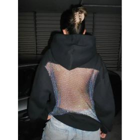 Women's Hooded Sportswear Casual Long Sleeved Shirt (Option: Black-S)