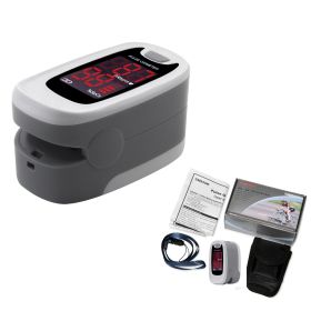 Finger Pulse Oximeter Blood Oxygen Sensor SpO2 Monitor Heart Rate O2 Meter (Option: Gray)