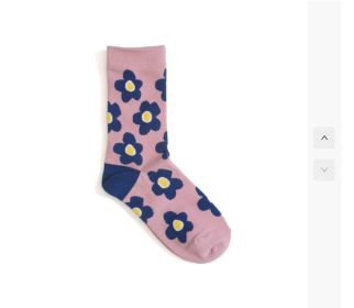 Cute cartoon flower socks cotton girl in stockings (Option: Pink 5pairs)