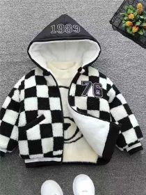 Versatile Fashion Trend Warm Jacket Clothing (Option: Black and white-M)
