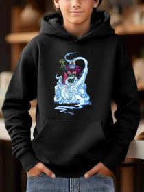 Men's Printed Hooded Sweatshirt (Option: Black-S)