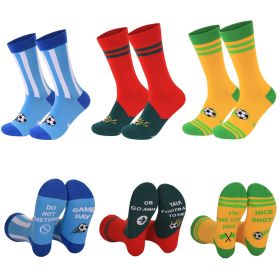 Flag Design Mid-Calf Socks With Moisture-Wicking, Sweat-Absorbing, Odor-Resistant, And Antibacterial Properties (Option: Blue Red Yellow)
