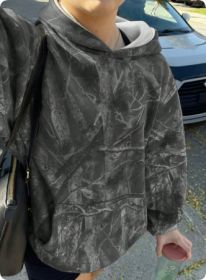 Hoodie Hot Sale Long Sleeve Jungle Maple Leaf Branches (Option: Grey-XL)