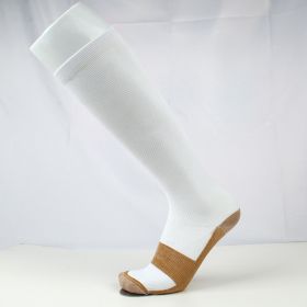 Copper Fiber Long Tube Compression Socks (Option: White-S M)