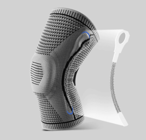 Knee Pads For Sport Knee  Silicone Spring Patella Protector (Option: Grey-L-1PCS)