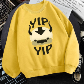 Man New Fleece Sweatshirts Avatar The Last Airbender (Option: Yellow-XL)