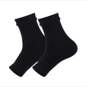Outdoor Fitness Socks Toe Protection Compression Socks (Option: Black-SM-1pair)