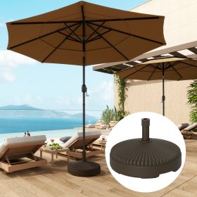 Round Patio Umbrella Base Holder (Option: Brown-520x580x190 mm)