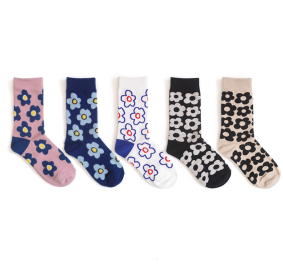 Cute cartoon flower socks cotton girl in stockings (Option: 5pcs combine)