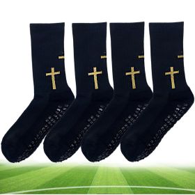 Solid Color Classic High Tube Football Socks (Option: Black-Adult-1PC)