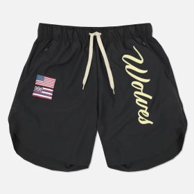 Casual Running Breathable Wicking Speed Bar Tide Men's Shorts (Option: Black-XL)