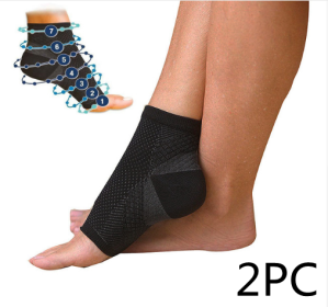 Men Women Anti Fatigue Compression Foot Sleeve Foot Ankle Compression Socks (Option: L XL-02×2pcs)