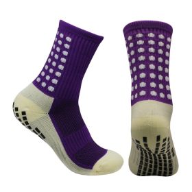 Thickened Sweat And Odor Absorbing Adhesive Non Slip Socks (Option: Purple-Average Size-1PC)