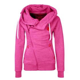 Women's Sport Cardigan Side Zipper Hoodie (Option: Red-S)