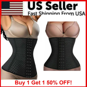 Corset Waist Trainer Training Shaper Body Shapewear Underbust Cincher Tummy Belt (Option: M)