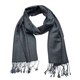 2pcs Grey Textured Minimalist Tone-on-tone Jacquard Scarf ,Luxe Look For Evening Wear,Scarf,vacation,daily Life,evening Party,Office Appropriate (Option: 1pcs)