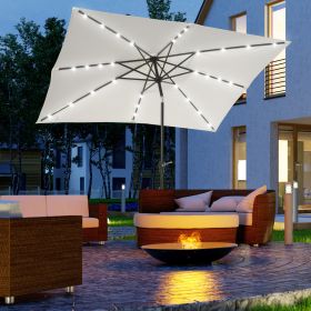 9' x 7' Solar Umbrella (Option: White-1840x155x160 mm)