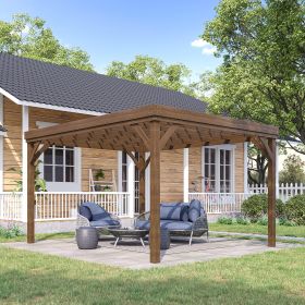 10' x 12' Outdoor Pergola (Option: Brown-1730x240x210 mm)