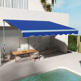 13' x 10' Electric Awning (Option: Blue-2080x195x305 mm)