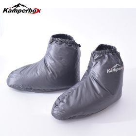 Kamperbox Down Slippers Down Socks Camping Down Booties for Sleeping Bag Camping AQ3 (Color: LOWSOCKS GREY)