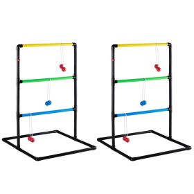 The Ladder Ball And Golf Throwing Ball Set Is Used For The Ladder Throwing Game And Includes 6 Balls, A Scoring Board And A Portable Bag. (Option: Black)
