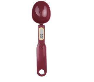 Kitchen Scale Measuring Spoon Scale (Color: Purplish Red)