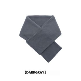 Autumn And Winter Warm Scarf Fashion Simple Solid Color Men's Polar Fleece (Option: Dark Gray-80 To 100cm)