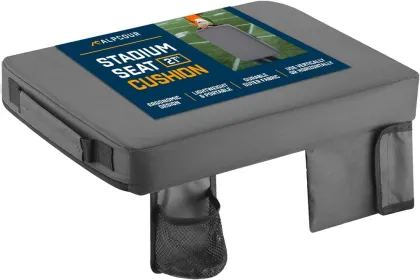 Alpcour Portable Extra Thick Stadium Seat Cushion - 21x 15 Inch Bleacher Cushion With Side Pocket (Option: Grey-21Wide)