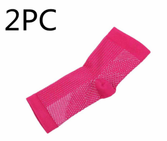 Men Women Anti Fatigue Compression Foot Sleeve Foot Ankle Compression Socks (Option: S M-Red×2pcs)