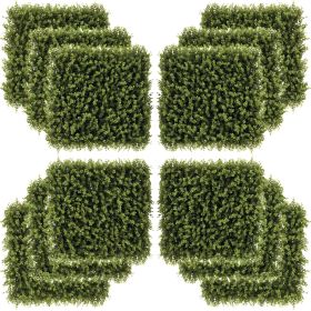 12PCs Grass Wall Panels, 20" x 20" Artificial Grass Wall Decor, Greenery Backdrop Panels Wall for Outdoor, Indoor, Garden, Fence, Backyard, Gree (Option: Green-530x530x300 mm)