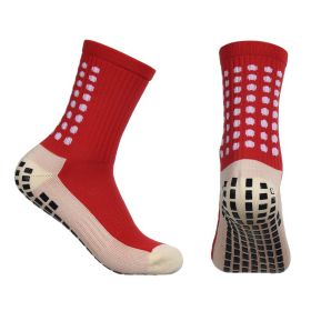 Thickened Sweat And Odor Absorbing Adhesive Non Slip Socks (Option: Red-Average Size-4PCS)