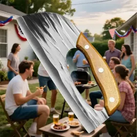 Barbecue Charcoal Grill Folding Portable, Windproof And Thickened Tool Box Design, Durable, Foldable Structure Lightweight And Compact, Three Hei (Option: Asharpkitchenknife)
